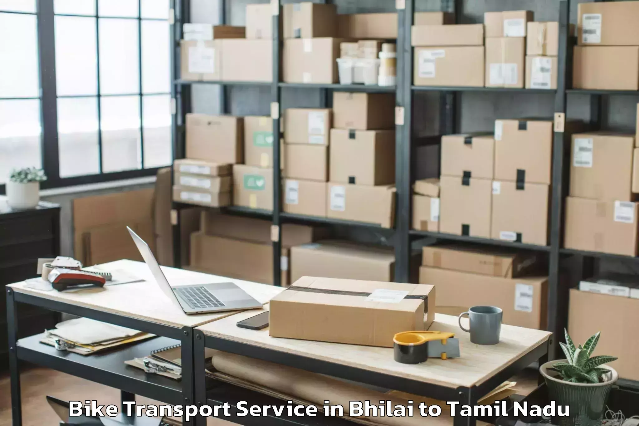 Leading Bhilai to Tiruppalaikudi Bike Transport Provider